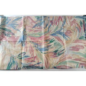 NEW Vintage Valance Pink Blue Pastel Abstract Watercolor Floral Cottage 42x14